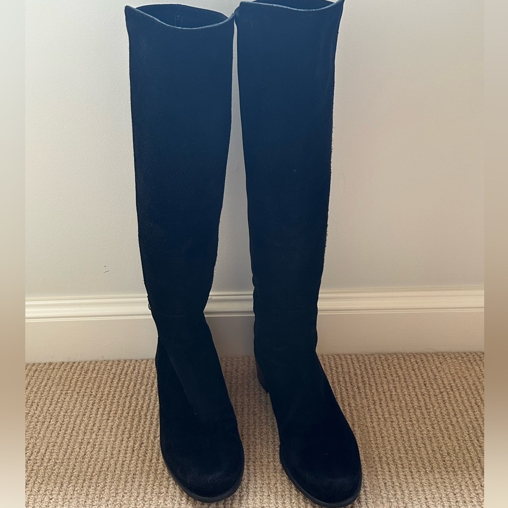 Stuart Weitzman knee high suede boots.